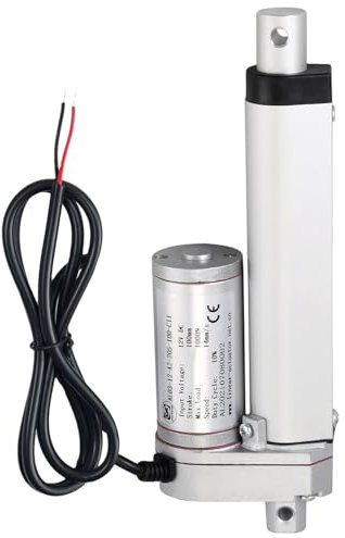 EYPINS Actionneur Linéaire 1000N 12V 100mm IP54 Alliage d'Aluminium Verin Electrique 14mm/s pour Lit Canapé Fauteuil Contrôle de Mouvement Linéaire Pousser Tirer