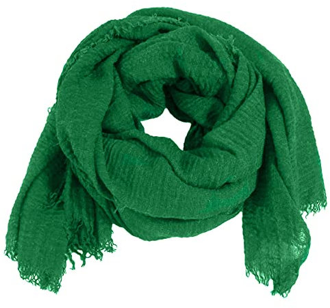 Niklarson Schal Tuch Laubgrün 190x100cm Damen Poncho Stola Pareo Viskose T2217