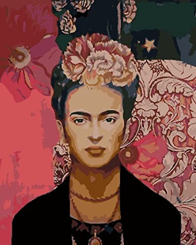 GRENHUE Peinture par Numero Adulte，Frida DIY Acrylique Peinture Kit pour Adultes et Enfants Débutant, Peinture à l'huile avec Pinceaux et Acryliques- 40 * 50 Cm (sans Cadre)