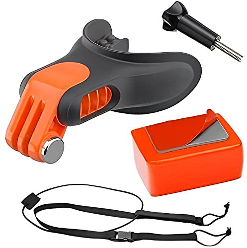 REYGEAK Support pour GoPro Hero11/10 Insta360 X3/DJI Action 3, support d'embouchure POV pour Hero 11, 10, 9, 8, 7, surf, snowboard, kayak, avec module flottant