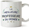 MUGFFINS Tazas para PROFESORA mujer - En Francés - Meilleur du Monde - 11 oz / 330 ml - Regalo original y divertido