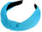 Whakano Bandeau pour femme, bandeau uni noué, serre-tête pour femmes et filles, large bandeau rétro, serre-tête pour femmes et filles, bleu