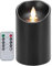 Koelaa Flameless Candles, Battery Candles, LED Pillar Candle with Remote, Flickering, Black True Wax Candle with Timing Function for Christmas, Halloween, Festivals Decoration-7.5cm*10cm