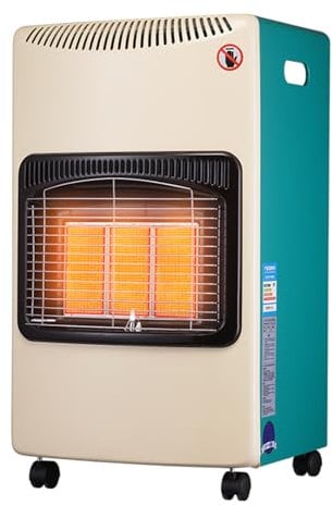 FVTVHEV Portable Calor Gas Heater 4.2kw,Indoor & Outdoor Mobile Gas Heater Cabinet Heater with Caster Wheels,Regulator & Hose,Foldable Calor Gas Cabinet Heaters For Office, Shed, Garage, Workshop