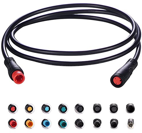 baluoqi Verlängerungskabel 2Pin wasserdichter Stecker für elektrisches Fahrrad Licht/Gas/Ebrake/Ebike Teile Verlängerungskabel (2pin, 50cm)