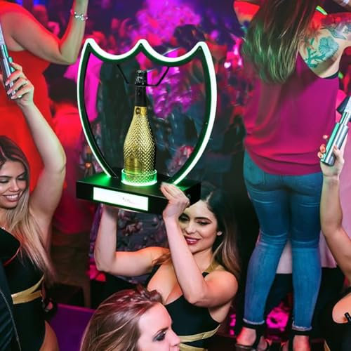LED Shelf, Bottle Service, Glorifier Display Service Tray Wine Rack, LED Ace of Spade Champagne Bottle Presenter, Bottle Presenter for Night Club, Bottle Girl Lights,B