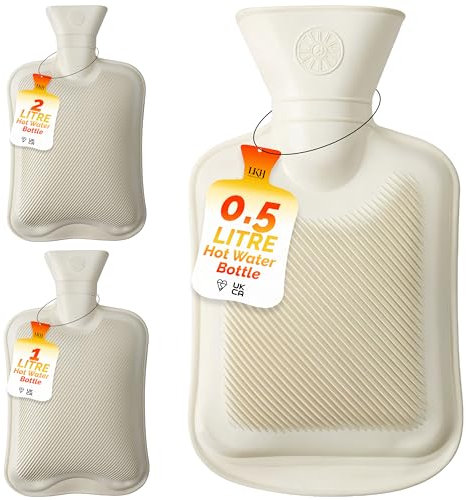 LKH Rubber Hot Water Bottle 0.5 Litre Pain Relief Comforting Hot Water Bottle Hot & Cold Compress Hot Water Pad PVC-Rubber Material Non-Slipping Hot Water Bag