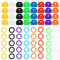 Duronge 72 pezzi di Coperchi per Chiavi, Coperture per Chiavi Colorate, 40 tondi + 32 semi-tondi Coperchi per Chiavi Casali Sottili Standard (8 Colori)