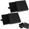 2 Pack Schmuck Geschenkbox,Schmuckschachtel,7x7x1.7cm Schmuckbox Klein,Kraft Schwarze Geschenkbox mit Deckel Klein,Schmuckschatulle Klein für Armbänder Ringe Ohrringe Ketten
