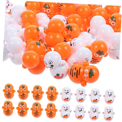 Generico 48 Pezzi Bicchiere di Carote Toys for Giocattolo regalini fine Compleanno Giocattolo Mini Tumbler beuty Giocattoli di Carota oscillanti Adorabili Coniglietti plastica