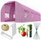 Plonos Serre Tunnel avec Cadre en Acier - avec Support pour Plantes - 2,5 x 4 x 2 m - 10 m² - Rose