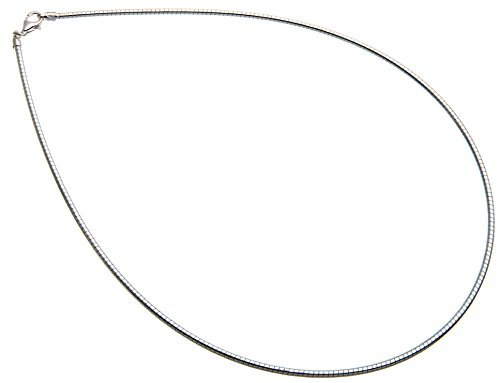 Omega Halsreifen 2mm Durchmesser - 925 Sterling Silber, Länge frei wählbar 38-55cm