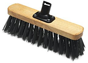 Addis 325MM Stiff Broom Head 513875 Cabezal de Escoba rígido Pet de 325 mm, Tereftalato de Polietileno, Madera/Negro