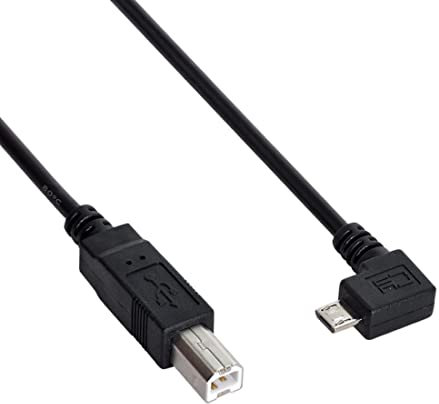 ChenYang Cavo con jack angolare a 90° con micro USB OTG e jack standard tipo B, per stampante, scanner, disco fisso, 30 cm