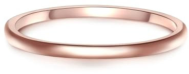 GLANZSTÜCKE MÜNCHEN Damen-Ring Sterling Silber rosévergoldet - Roségold-Ring Steckring Vorsteckring Stapelring