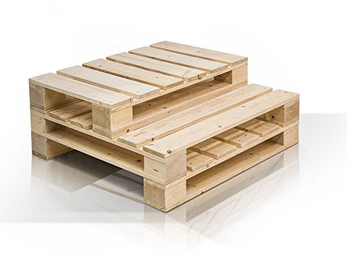 moebel-eins PALETTI Couchtisch aus Paletten 90x90 cm