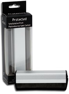 Protected LP Schallplatten Profi Plattenbürste Samt/Carbon