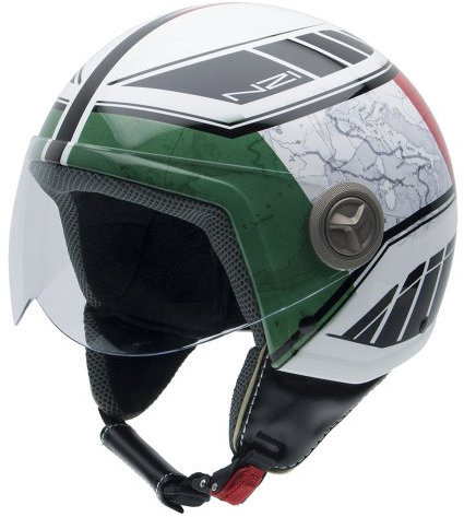 NZI 050004G622 Vintage II Forza Casque de Moto, Détail Drapeau Italien, Taille : L