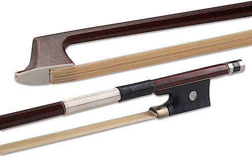 GEWA Pure Violinbogen 1/8 - Naturhaar - Kantige Stange - Ebenholzfrosch