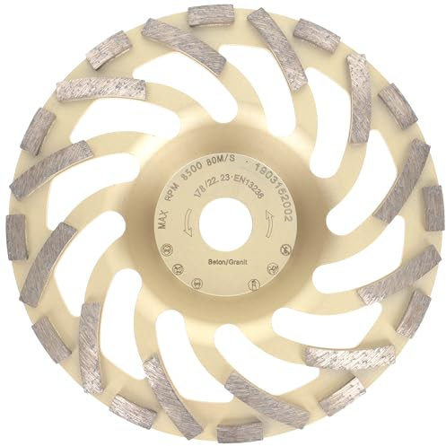 PRODIAMANT mola a tazza diamantata 180 mm x 22,2 mm Turbo ST81 mola diamantata cemento pietra naturale qualità professionale