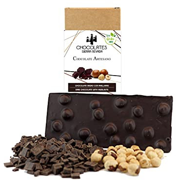 Chocolate negro artesano con avellanas