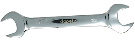 Dapetz ® Double Open End Spanner 30mm x 32mm Super-Thin Open Ended Wrench Flat Spanner Set for Narrow Space, Carbon Steel, Mirror-Chrome Plated for Use Under Narrow Space Conditions