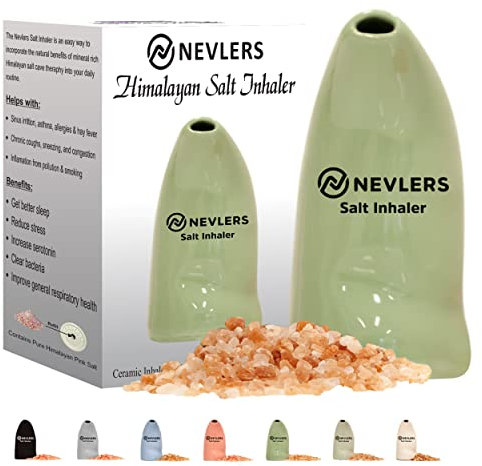 Mockins Inhalator mit natürlichen Pure Himalaya-Rosa Salz. Grün