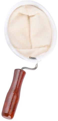 Kaffee Filter Flanell Tuch Permanent Kaffeesieb Waschbar Handfilter mit Holzgriff Werkzeug (M)