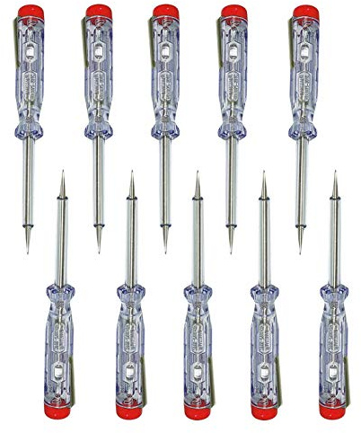 10 Stück Phasenprüfer 120-250V 60mm Stromprüfer Spannungsprüfer Schraubendreher