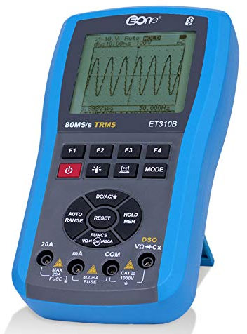 EONE Handheld Oscilloscopio digitale Multimetro Ohmmetro 80 M / 20 MHz Gamma 4000 Bluetooth Multi Tester con Misurazione manuale automatica di corrente e tensione AC/DC con display a colori a LED