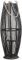 Bambusholz Deko Laterne schwarz Flechtoptik Windlicht mit Glaseinsatz Retro Gartenlaterne Kerzenhalter Kerzenständer 72 cm Tahiti