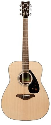 Yamaha FG800 Guitarra Acústica - Guitarra Western estándar con sonido auténtico y natural, para principiantes para adultos y jóvenes, guitarra de madera 4/4, color Marrón (Madera natural)