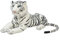 yorten XXL Plüschtiger Tiger-Form Plüschtier Stofftier Plüsch Kuscheltier Spielzeug als Geschenk für Kinder 146 x 40 cm (L x H) Weiß