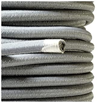 KALEMBAL Sandow élastique gris professionnel 9mm (Rouleau de 20 mètres) - Anti-UV - Très résistant