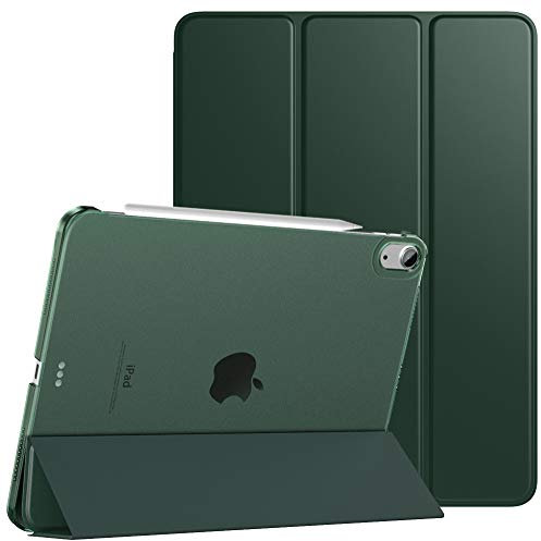 TiMOVO Hülle für iPad Air 11 Zoll (M3/M2-2025/2024), iPad Air 5./4. Generation (2022/2020) 10,9 Zoll Hülle, Schlank Schutzhülle mit Transparenter Rückseite, Auto Schlaf/Aufwach, Nachtgrün