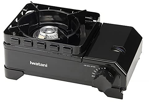 Iwatani Cassette Stove, Gas Tough Maru Jr. Made in Japan, Dutch Oven Compatible, Black