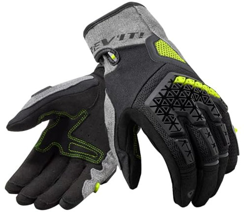 Revit Mangrove Motorrad Handschuhe, schwarz/grau/gelb, L