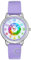 KDM Montre Enfant Fille Etanche Montres Bracelet Filles Enfants Design Sport Étanche Mignonne Dessin Montres Quartz Cuir Time Teacher Mode Cadeau Montres Elégantes pour Les Enfants Garçons Violet