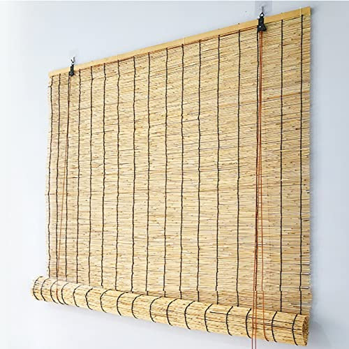 Reed-Rollos Für Den Außenbereich – Kein Bohren,Bambus-Fensterrollos,Raumteiler,Verdunkelungslüftung,Feuchtigkeitsfest,Jalousien Für Küche,Wohnzimmer,Garten,Mit Zubehör