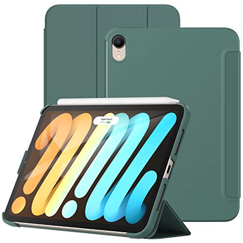 JETech Custodia per iPad mini (A17 Pro, Modello 2024, 7a Generazione) / mini 6 (Modello 2021, 6a Generazione), Cover per Tablet Morbida al Tatto con Guscio Posteriore Rigido (Verde Nebbioso)