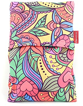 Thermo-Fußsack für die Mikrowelle | hilft, Muskelschmerzen durch trockene Hitze zu lindern | Bezug aus 100% Baumwolle im Glasfenster (28 x 26 cm, ohne Aroma)