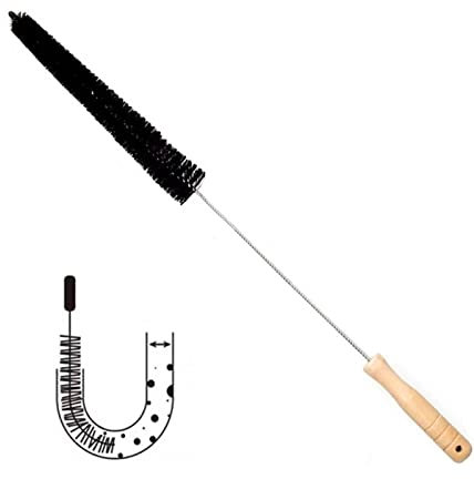 Plumeau Radiateur, Brosse Nettoyage Radiateur Flexible Pliable, Plumeau Poussiere 68/70 cm, avec Manche Allongée en Bois pour Nettoyage de Poussière à l'intérieur des Radiateurs et Tuyaux