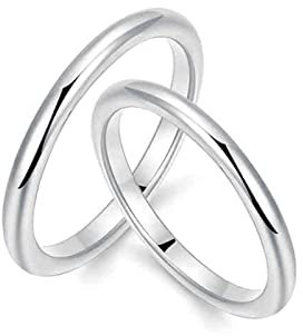 Epinki 950 Platin Ring Damen, Pärchen Ringe Hochglanzpoliert Design Freundschaftsringe Echtschmuck