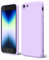 oakxco for iPhone SE Case 3rd Generation 2022/2020/2nd Silicone, iPhone 7/8 Case, Soft Rubber Gel Elegant Thin Slim TPU Matte Smooth Cover for Women Girl Cute, Lilac Lavender Light Purple