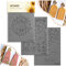 Keoker Polymer Clay Texture Sheets, Clay Texture Mat for Making Earrings Jewerly, Polymer Clay Earrings Tools (No. 4-6)