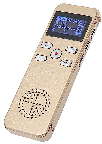 Digitaler Diktiergerät, HD-Rauschunterdrückung, Timing-Aufzeichnung, Professioneller Recorder mit MP3-Player, Tragbarer Recorder für Besprechungen, Vorlesungen… (8G)
