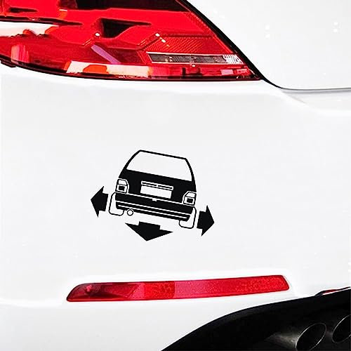 Adesivo Sticker Compatibile per Fiat Uno Turbo Down out Dub JDM Tuning prespaziato PVC per Auto Lunotto Finestrino Scegli Colore cod.1959 (070 Nero)
