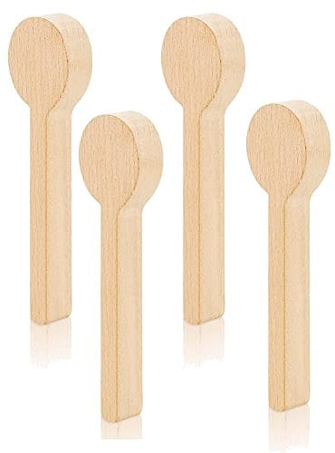 Dojimayisc 4 Pcs Wood Carving Spoon Blank Beech Wood Unfinished Wooden Craft Whittling Kit for Whittler