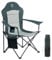 EVER ADVANCED Chaise de Camping Pliante 160KG Capacité de Charge avec Dossier Haut, avec Pochette Latérale et Porte-gobelet, Confortable Chaise Pliante pour Camping, Jardin, Balcon, Pêche, Plage