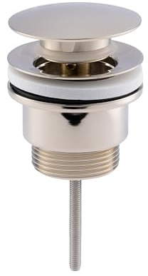 ENKI W72 Basin Waste, Gold, Pop Up | Pop-Up Click Clack, Overflow, Slotted, Pop Up Plug, Easy Clean, Bathroom